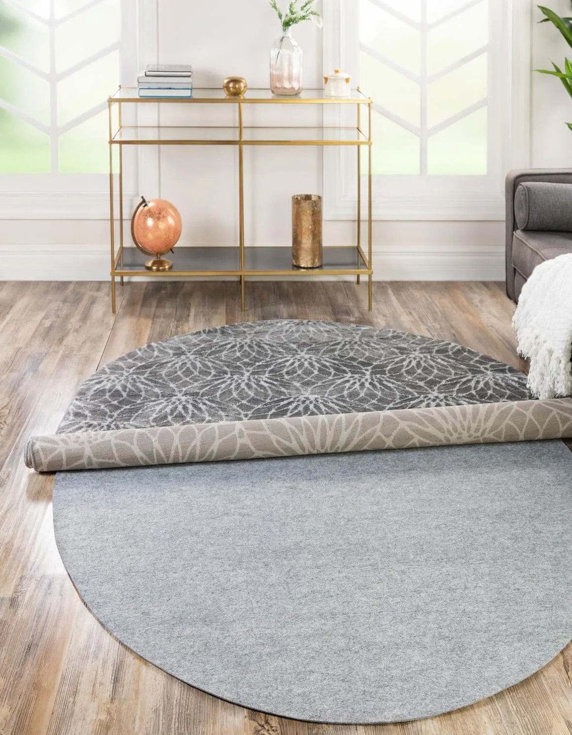 4' 11 x 7' 10 Everyday Performance Oval Area Rug Pad Floor Protection Pad for Under Rugs & Carpet Non-Slip Backing Soft Cushioned Mat - OVAL SHAPE