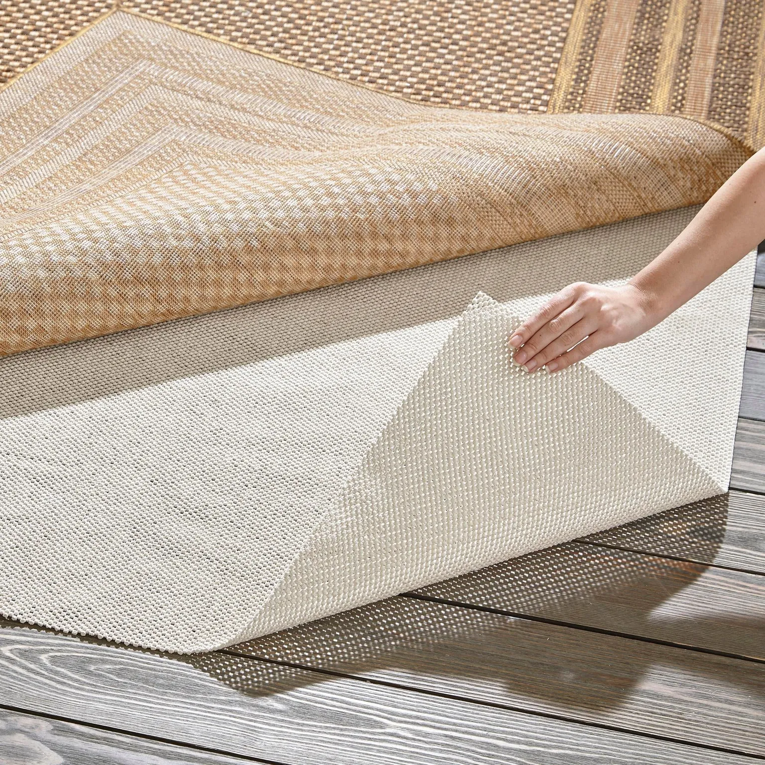 6' x 6' Eco Square Area Rug Pad Floor Protection Pad for Under Rugs & Carpet Non-Slip Durable Rubber Underlayment - SQUARE SHAPE