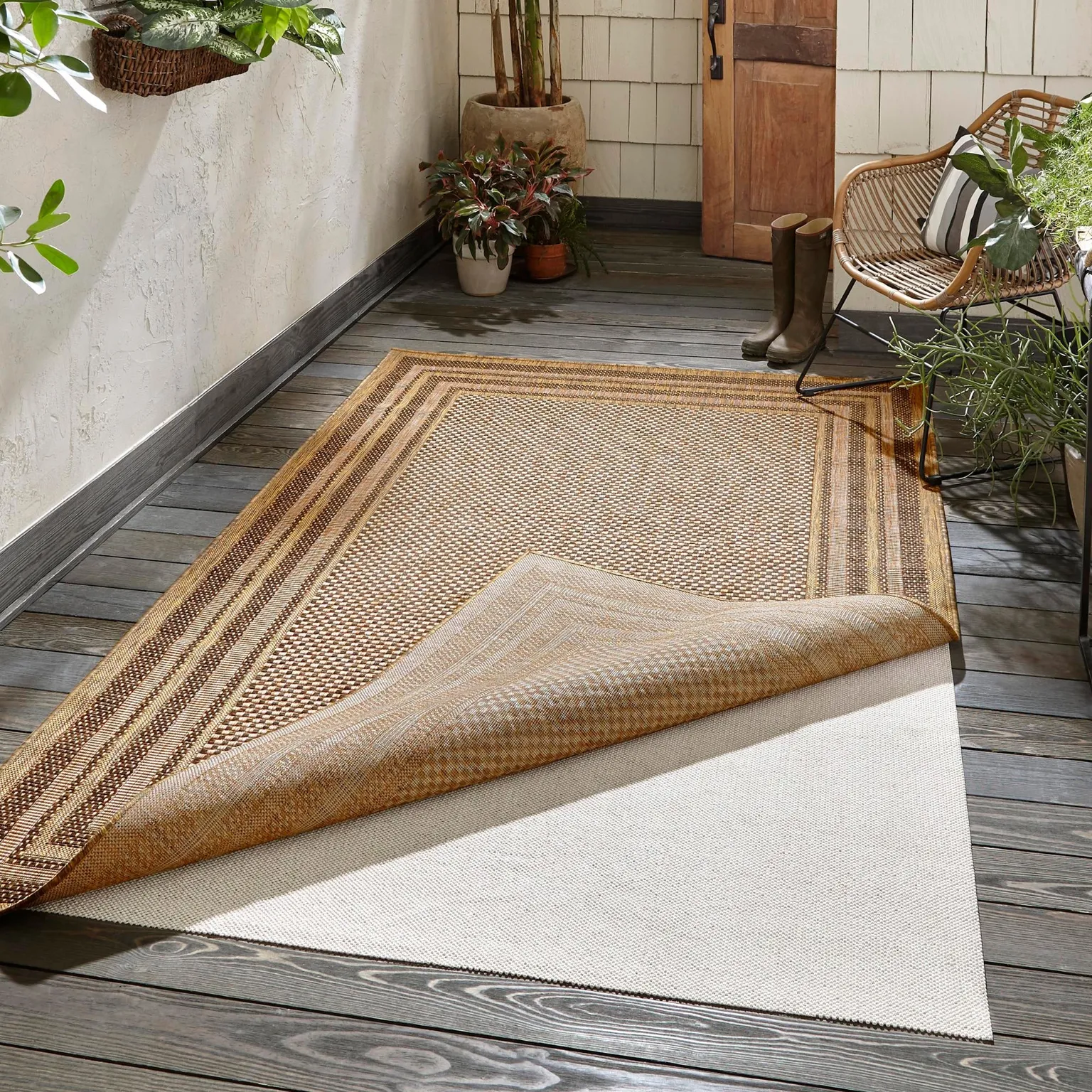 6' x 9' Eco Rectangle Area Rug Pad Floor Protection Pad for Under Rugs & Carpet Non-Slip Durable Rubber Underlayment